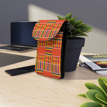 Load image into Gallery viewer, Kente Tribal Art Small Cell Phone Wallet