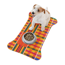 Laden Sie das Bild in den Galerie-Viewer, Designer African Kente Style Pet Feeding Mats