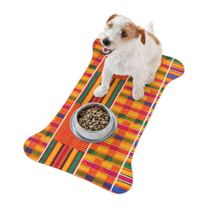 Designer African Kente Style Pet Feeding Mats