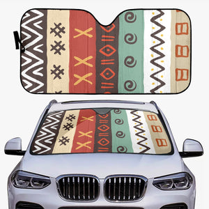 Tribal Art  Car Windshield Sun Shade