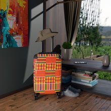 Load image into Gallery viewer, Designer Tribal Art Kente Style Suitcase