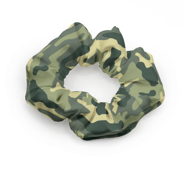 Designer Green Camouflage Summer Scrunchie