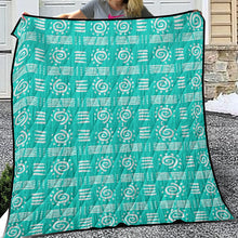 이미지를 갤러리 뷰어에 로드 , Designer Tribal Art Lightweight &amp; Breathable Quilt With Edge-wrapping Strips