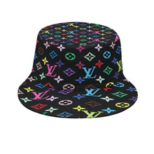 Load image into Gallery viewer, Designer Black Multi Color Bucket Hat