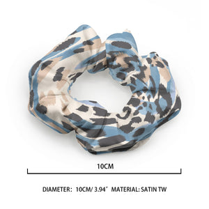 Designer Animal Print Style Blue Summer Scrunchie