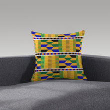 Load image into Gallery viewer, Designer African Kente Style Short Plush Pillow