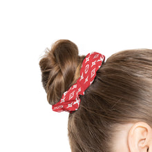 Cargar imagen en el visor de la galería, Designer Red and White Summer Scrunchie