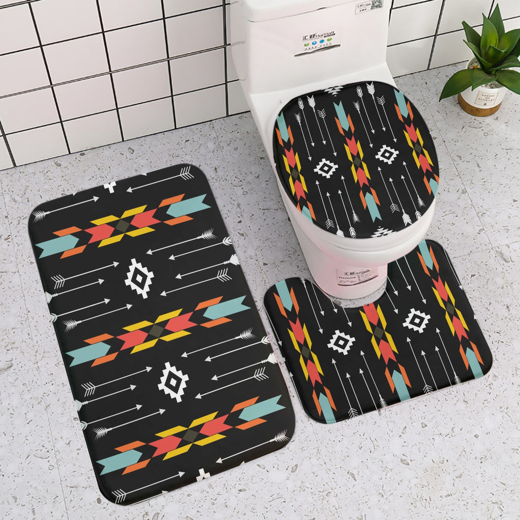 Designer Tribal Art Three-piece toilet