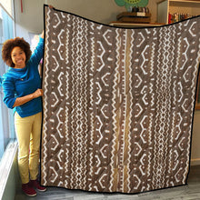 画像をギャラリービューアに読み込む, Designer African Mudcloth Lightweight &amp; Breathable Quilt With Edge-wrapping Strips