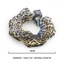 Load image into Gallery viewer, Designer Blue Animal Print Style Summer Scrunchie