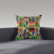 Load image into Gallery viewer, Designer Kente Style Short Plush Pillow