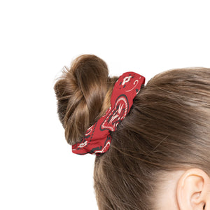 Designer Red Paisley Summer Scrunchie