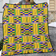 Load image into Gallery viewer, Designer African Inspired Kente Style Lightweight &amp; Breathable Quilt With Edge-wrapping Strips