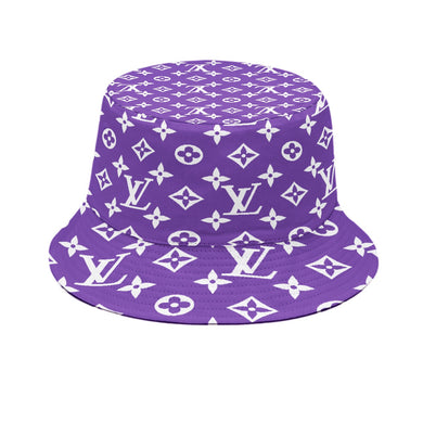 Designer Purple and White Bucket Hat