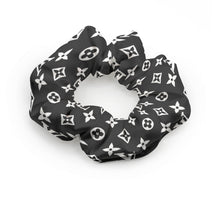 Load image into Gallery viewer, Designer Black and White Summer Scrunchie