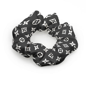 Designer Black and White Summer Scrunchie