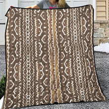 Cargar imagen en el visor de la galería, Designer African Mudcloth Lightweight &amp; Breathable Quilt With Edge-wrapping Strips