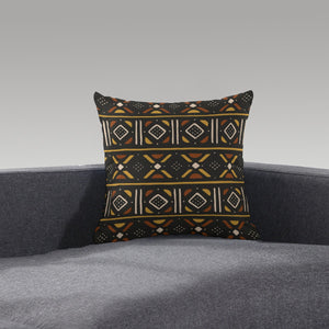 Designer African Mudcloth Style Short Plush Pillow