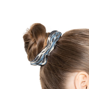 Designer Animal Print Style Blue Summer Scrunchie