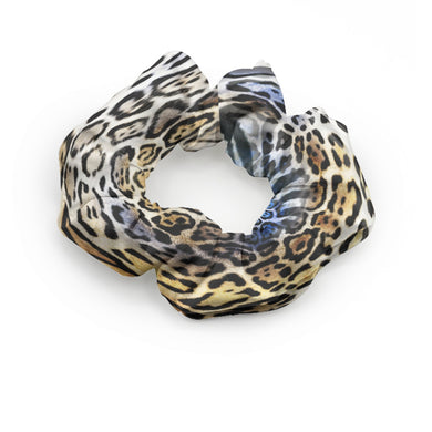 Designer Blue Animal Print Style Summer Scrunchie