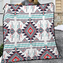 이미지를 갤러리 뷰어에 로드 , Designer Tribal Art Style Lightweight &amp; Breathable Quilt With Edge-wrapping Strips