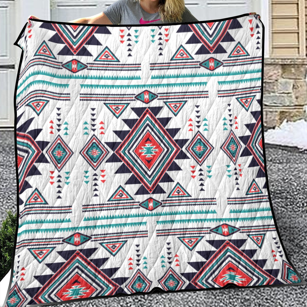 Designer Tribal Art Style Lightweight & Breathable Quilt With Edge-wrapping Strips