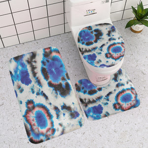 Designer Blue Tye Dyed Three-piece toilet