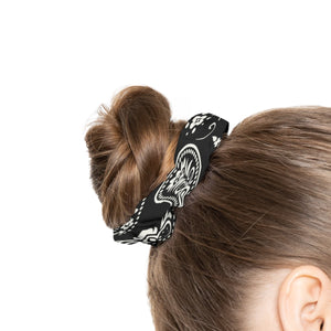 Designer Black Paisley Summer Scrunchie