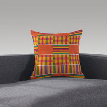 Load image into Gallery viewer, Designer African Kente Short Plush Pillow