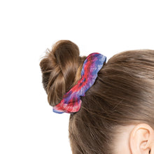 Load image into Gallery viewer, Designer Tye Dye Red, White and Blue Summer Scrunchie