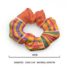 Load image into Gallery viewer, Designer African Kente Style Summer Scrunchie