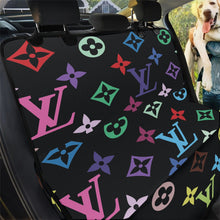 Load image into Gallery viewer, Designer Black Multi Color. Pet Seat Cover