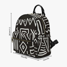 画像をギャラリービューアに読み込む, Designer Black and White Tribal Art  PU Backpack