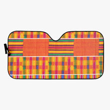 Load image into Gallery viewer, Kente Designer Style Car Windshield Sun Shade