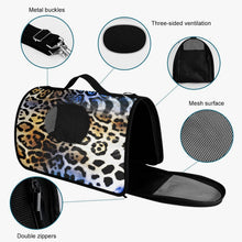 Load image into Gallery viewer, Blue Tribal Animal Print Pet Carrier Bag