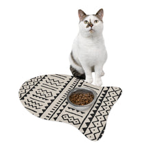 Load image into Gallery viewer, Designer Tribal Art Black and White Pet Feeding Mats