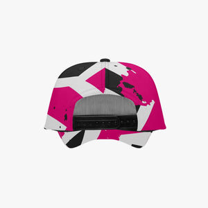 Designer Abstract Pink White and Black Baseball Caps