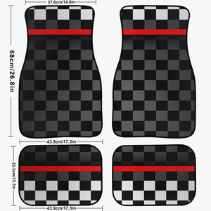 Racing Designer Style  Car Floor Mats - 4Pcs
