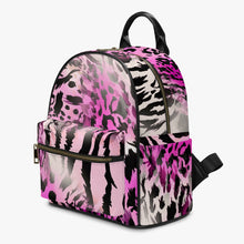 画像をギャラリービューアに読み込む, Designer Purple Style Animal Print  PU Backpack