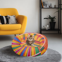 Charger l&#39;image dans la galerie, Kente Style Round Size Pet Bed