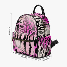 Load image into Gallery viewer, Designer Purple Style Animal Print  PU Backpack