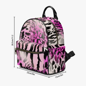 Designer Purple Style Animal Print  PU Backpack