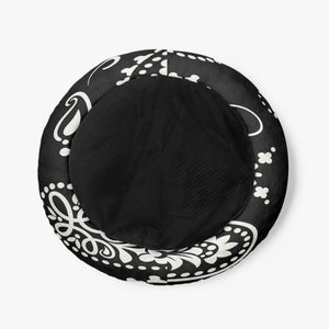 Black Paisley Round Pet Bed