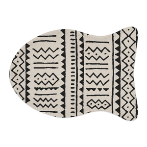 Designer Tribal Art Black and White Pet Feeding Mats