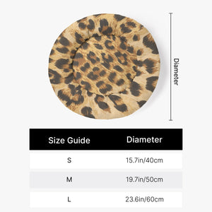 Animal Print Round Pet Bed