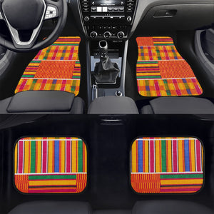 Kente Styled Car Floor Mats - 4Pcs