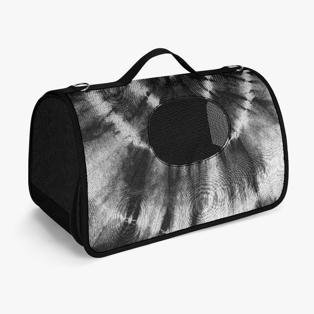 Black Tye Dyed. Pet Carrier Bag