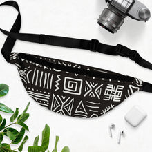 Load image into Gallery viewer, Tribal Black and White Art Fanny Pack