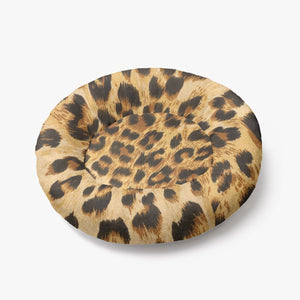 Animal Print Round Pet Bed