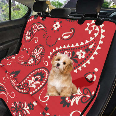 Designer Red Paisley.Pet Seat Cover